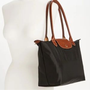Longchamp Black Le Pliage Tote